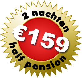 2 nachten  half pension €159