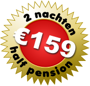 2 nachten  half pension €159